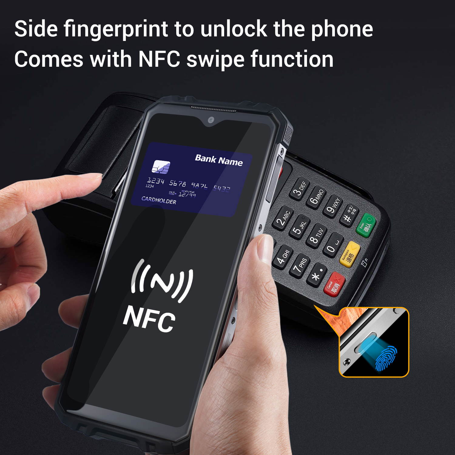 OUKITEL WP8 Pro Rugged Smartphone, 6.49&rdquo; Display, 4GB 64GB Dual SIM IP68 Waterproof Unlocked Cell Phones, 16MP Triple Camera Android 10, 5000mAh Battery Face/Fingerprint ID