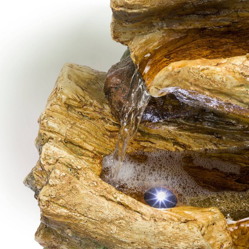 Chatsworth Two Tier Solar On Demand Fountain with Weathered Stone - Smart Solar