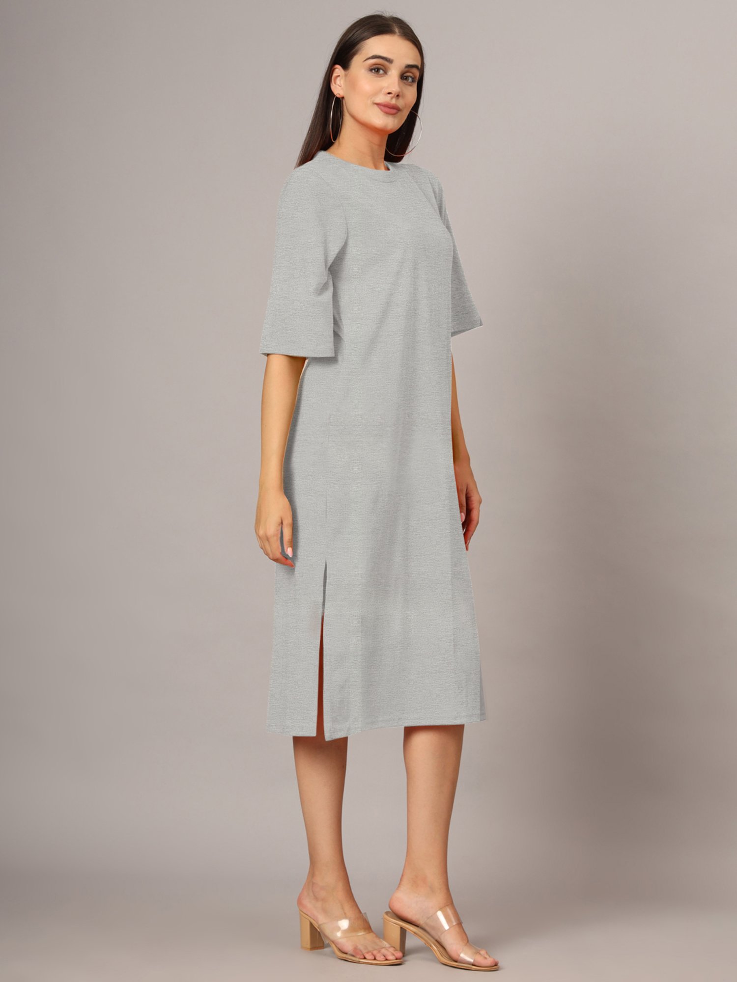 BRINNS Grey Melange Midi Dress