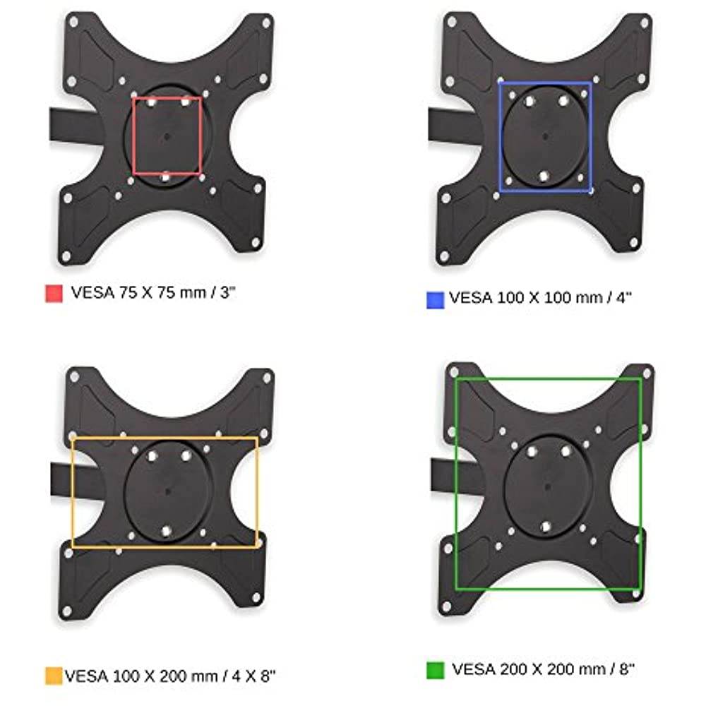 1-Arm Tilt/Swivel TV Wall Mount- 19-37in