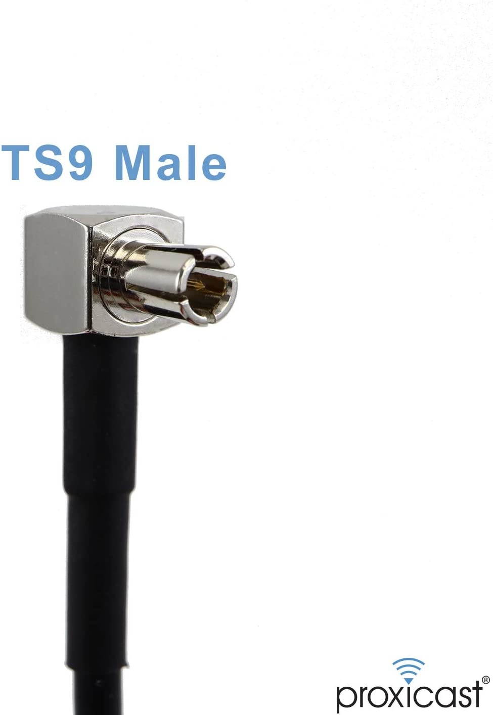 Proxicast 8 dBi High Gain External Magnetic Antenna Compatible with AT&T Nighthawk USB800 Velocity Verizon Jetpack 8800L 7730L & Others 4G / LTE routers & modems with TS9 connectors