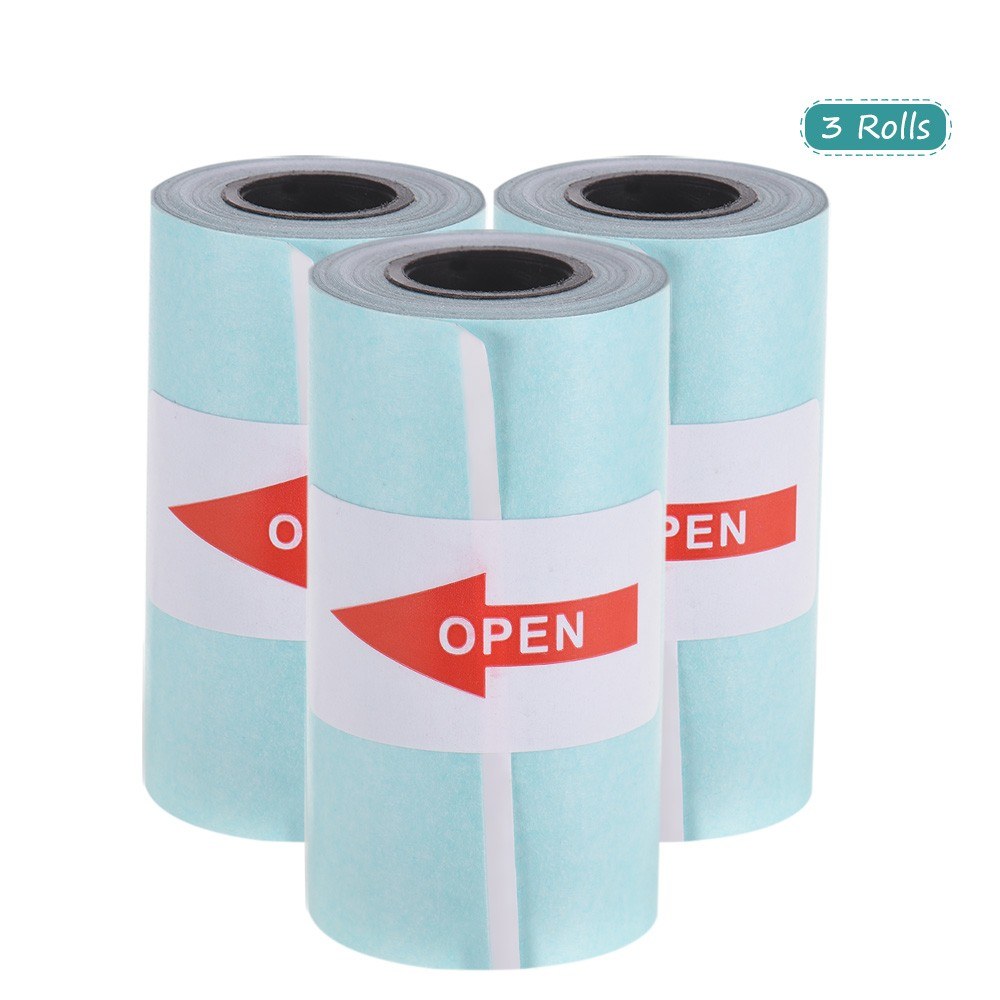 Printable Sticker Paper Roll Direct Thermal Paper with Self-adhesive 57*30mm(2.17*1.18in) for PeriPage A6 Pocket Thermal Printer for PAPERANG P1/P2 Mini Photo Printer, 1 Roll