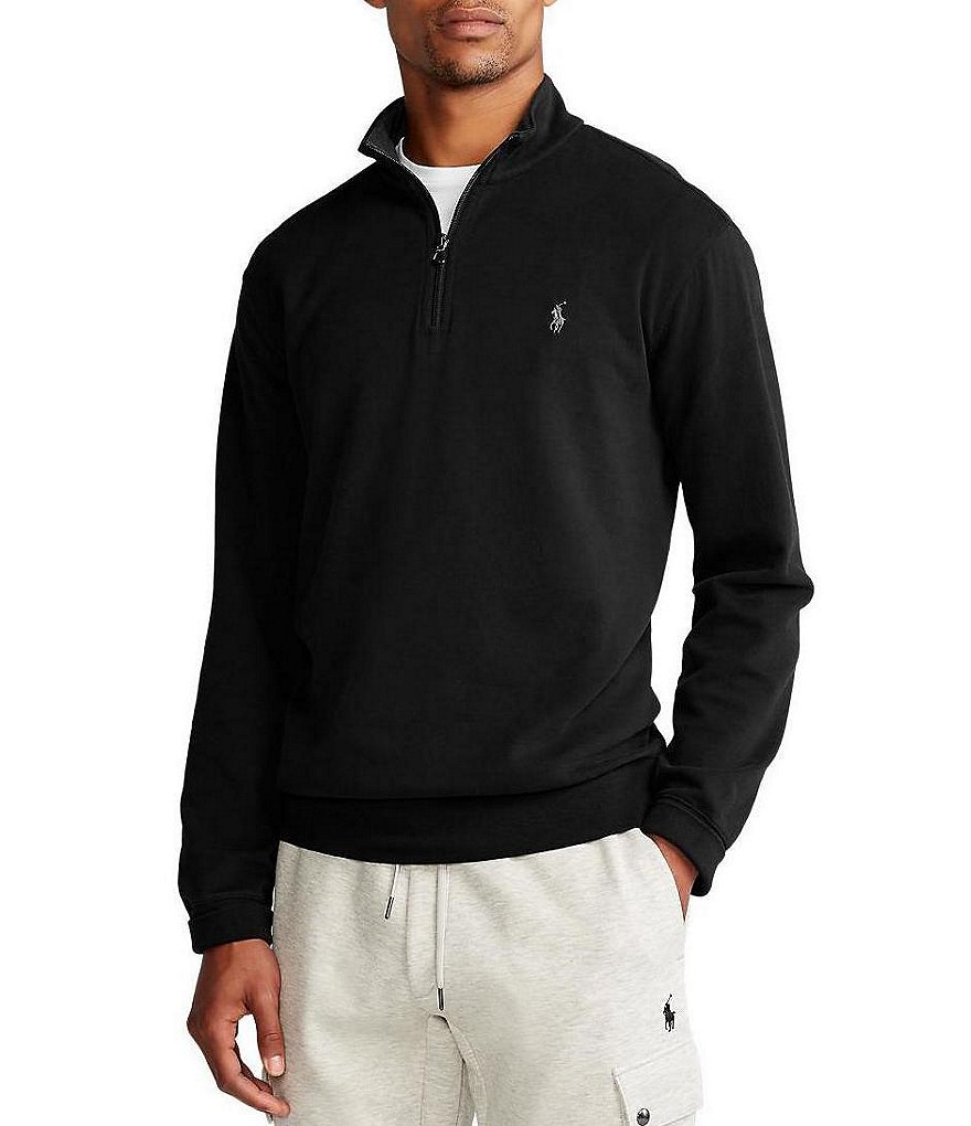 Cutter & Buck Big & Tall Traverse Stripe Performance Stretch Half-Zip Pullover