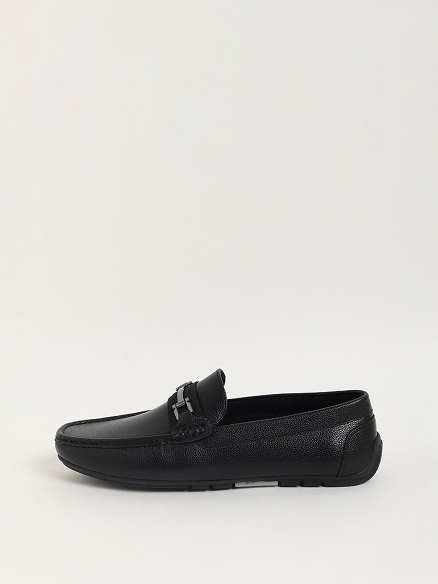 SOLEPLAY by Westside Black Metallic Buckle Loafers