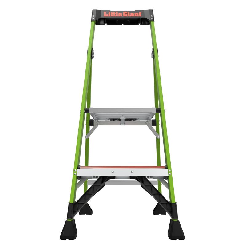 Little Giant Ladder Systems 4' ANSI type IAA 375 lb fiberglass Stepladder with Ground Cue Apple Green