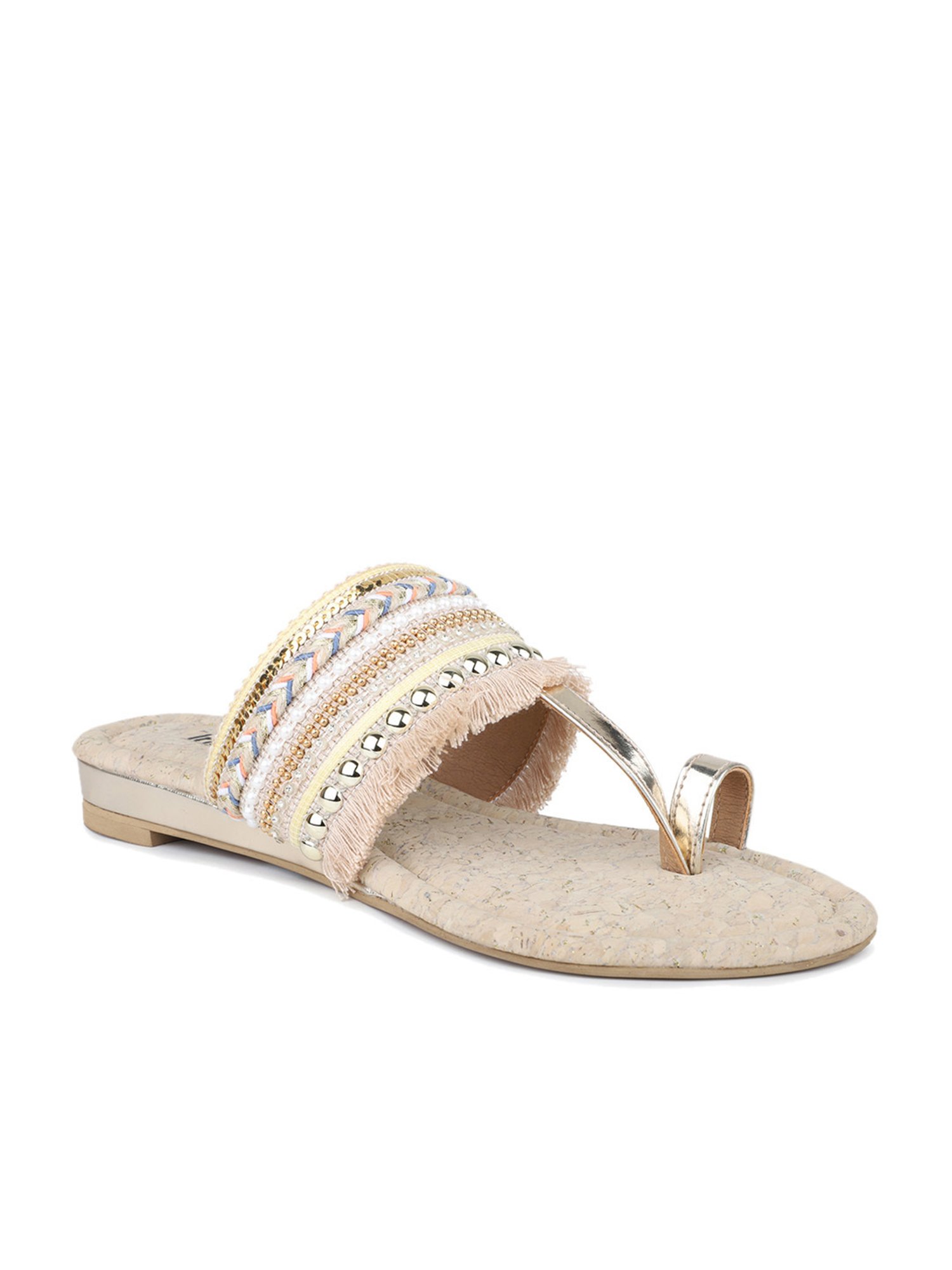 Inc.5 Women's Gold Toe Ring Sandals