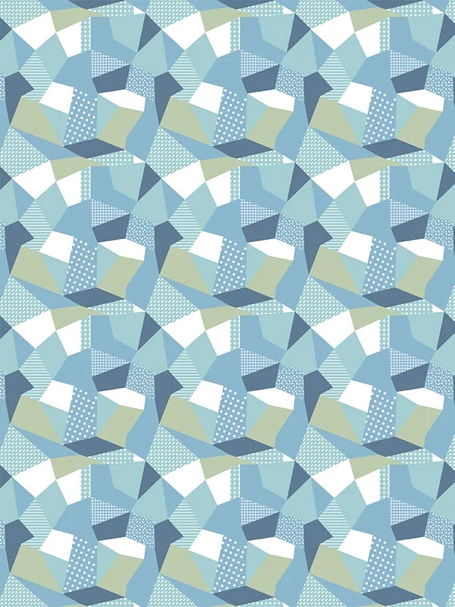 Petal Home Origami Abstract Multicolor 300 TC Cotton Queen Bed Sheet with 2 Pillow Covers