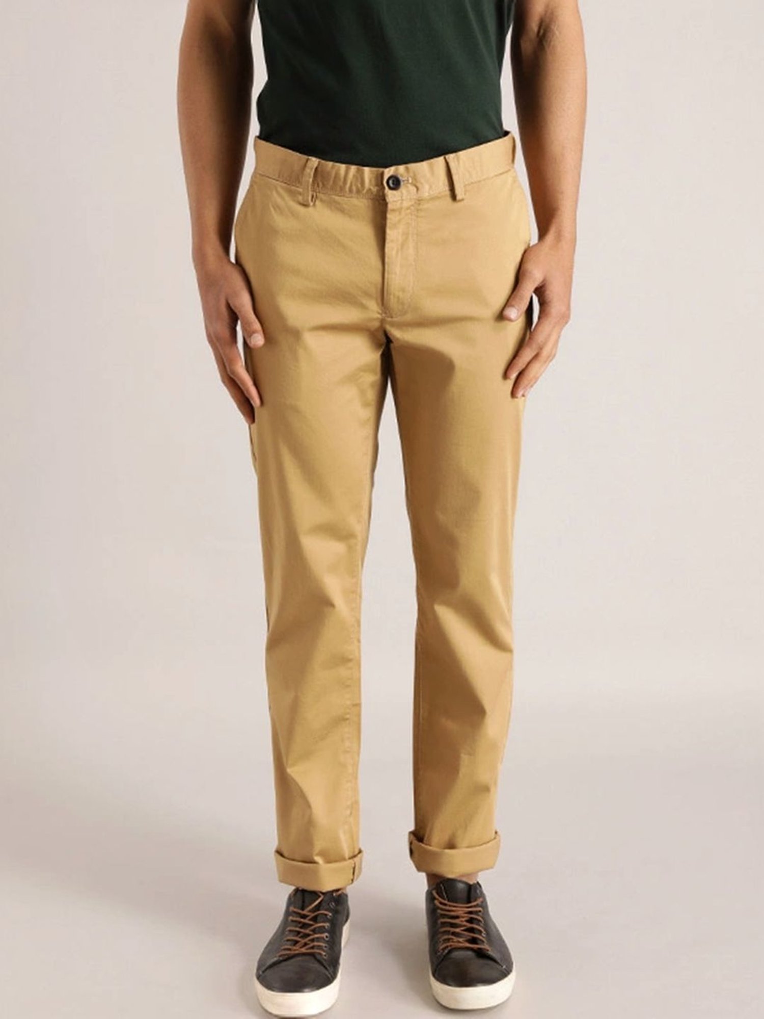 Indian Terrain Khaki Regular Fit Chinos