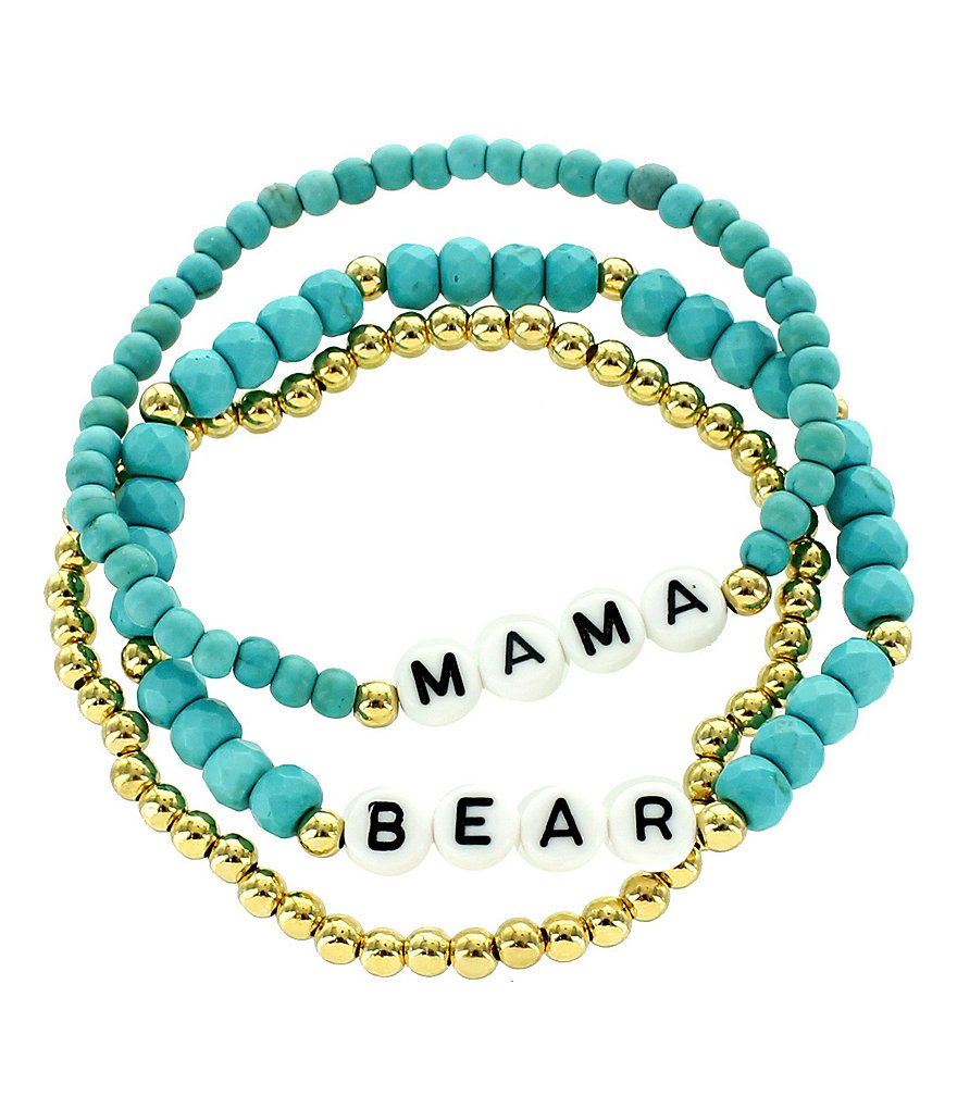 Panacea Mama Bear Stretch Bracelet Set