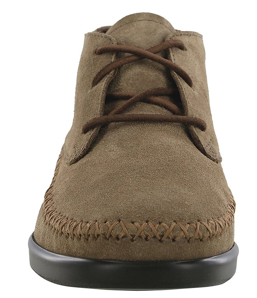 SAS Kich Suede Lace-Up Ankle Wedge Booties