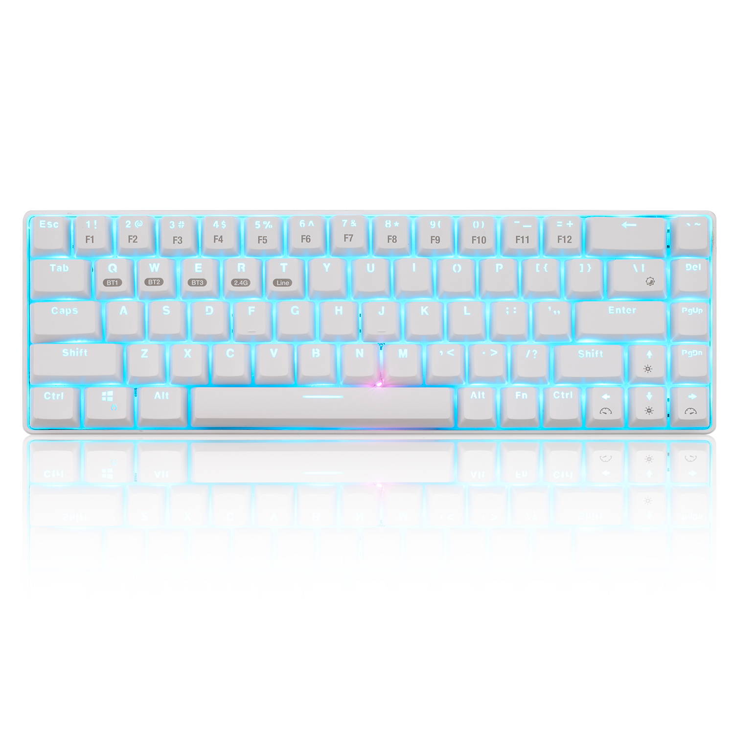 68-Key Wireless Bluetooth/USB Wired Gaming Mechanical Keyboard, Compact 65% Layout LED Backlit