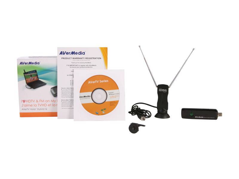 AVerMedia AVerTV Volar Hybrid Q, USB TV Tuner Supports Windows & Android TV 7.0+ (H837)