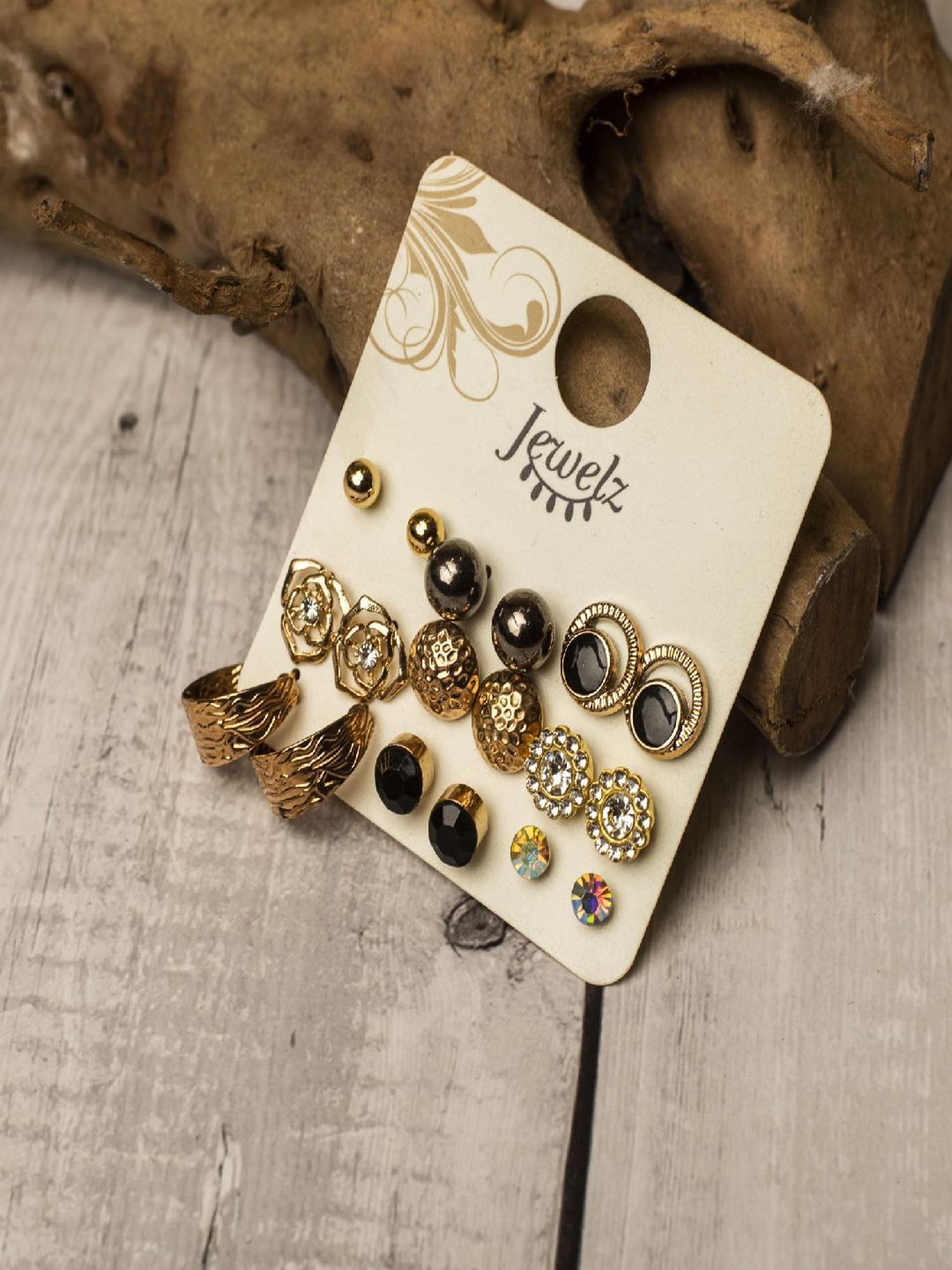 Jewelz Semi Precious Alloy Earrings Set for Girls & Women