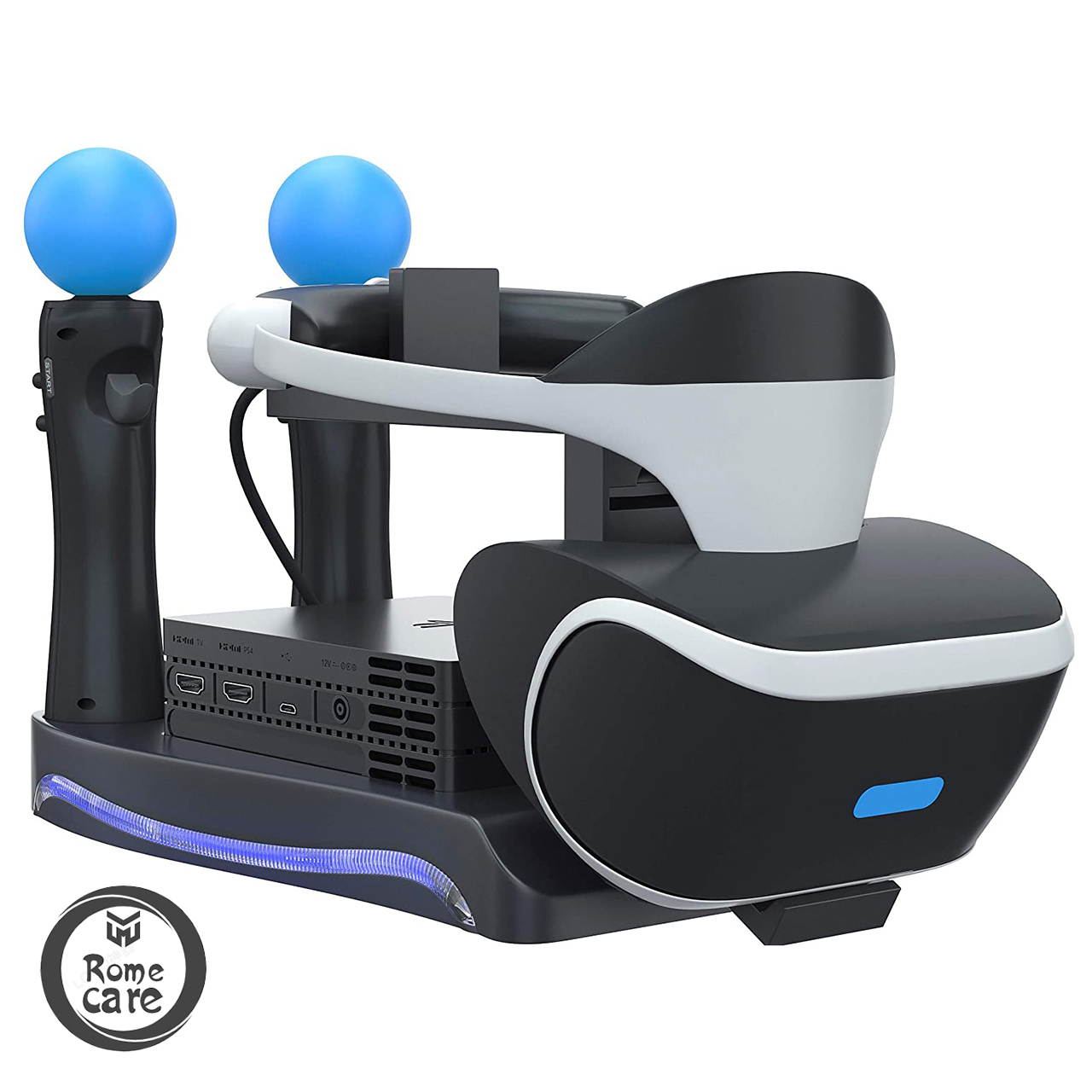 PS4 Stand - Charge, Showcase, and Display Your PS4 Headset and Processor - Compatible with Playstation 4 - Showcase and Move Controller Charging Station