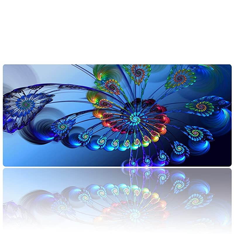 Large Gaming Mouse Pad XXL Extended Mat Desk Pad Mousepad Long Non-Slip Rubber Mice Pads Stitched Edges 35.4&rdquo;x15.7&rdquo; (015kongque)