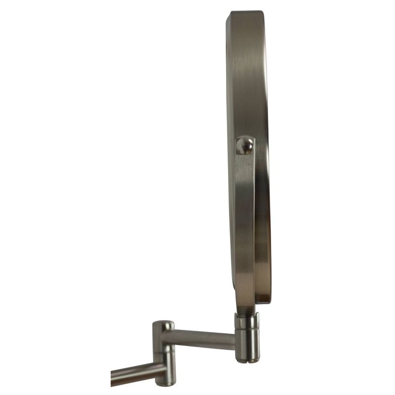 19.56" Round Wall Mount Magnifying Mirror Brushed Nickel - American Imaginations