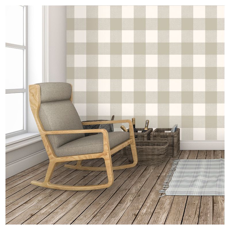 Devine Color Buffalo Plaid Peel & Stick Wallpaper Twig and Lightning
