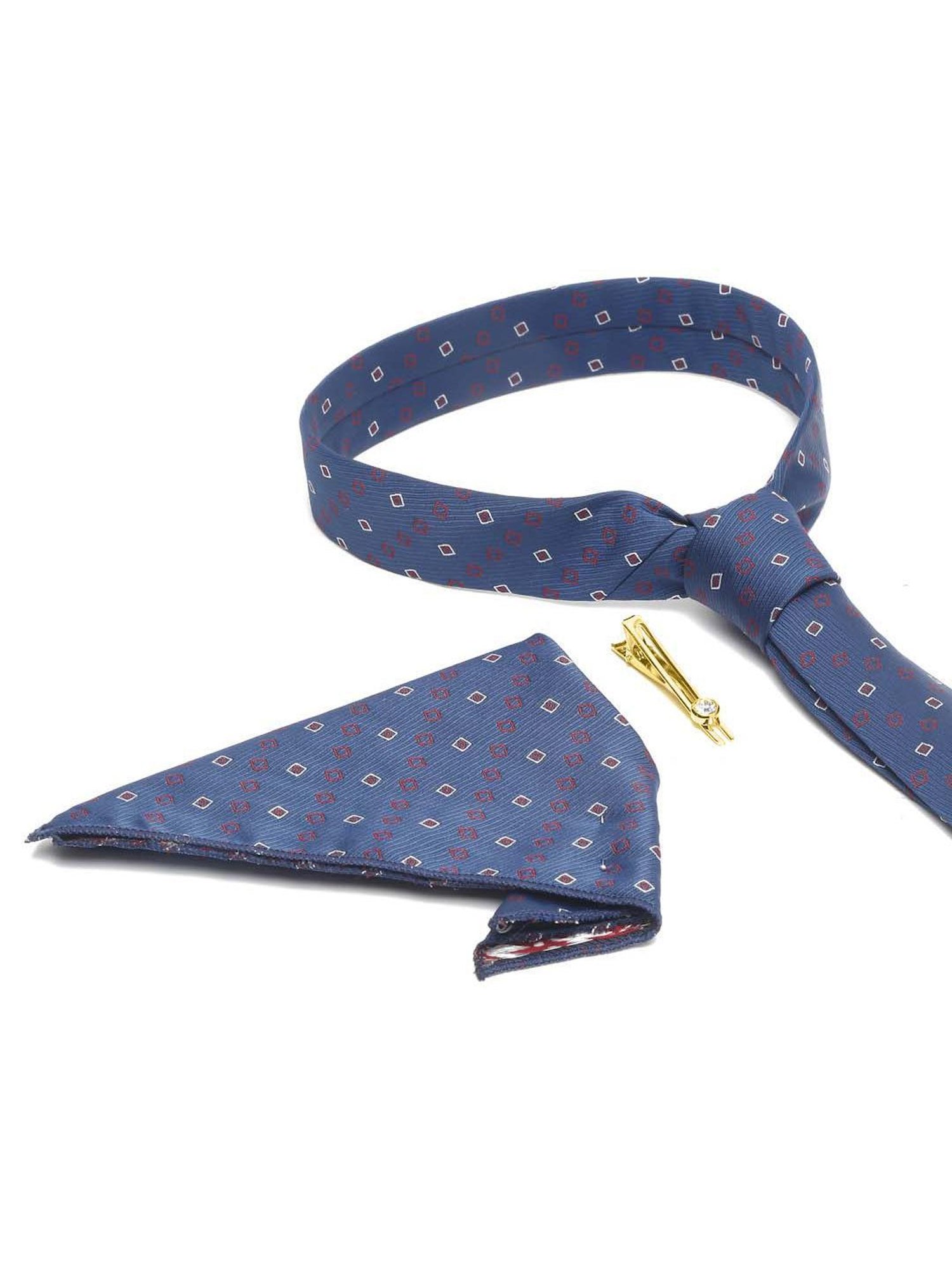 Louis Stitch Blue Textured Necktie Gift Set - Set of 3