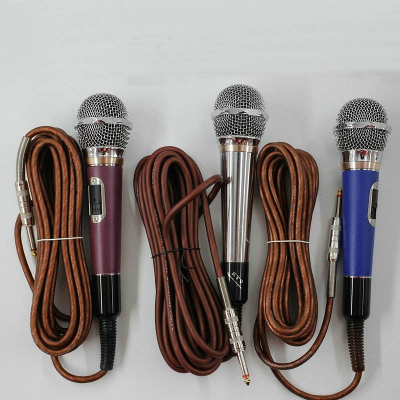 Metal Vocal Moving Coil Dynamic Professional Microphone System 6.5mm jack 5m Cable HI-FI Delity Uni-directional Mic For Karaoke