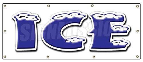36"x96" ICE BANNER SIGN cold store machine sign chest bag