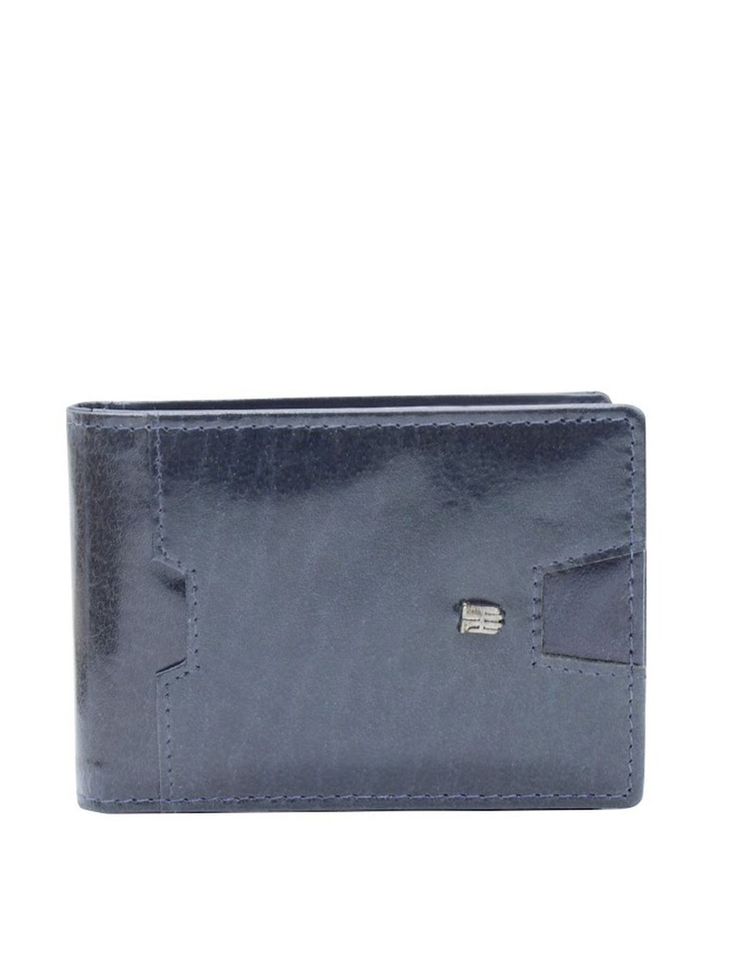 THE HOLISTIK Instant Access Navy Blue Casual Leather Money Clip Wallet for Men