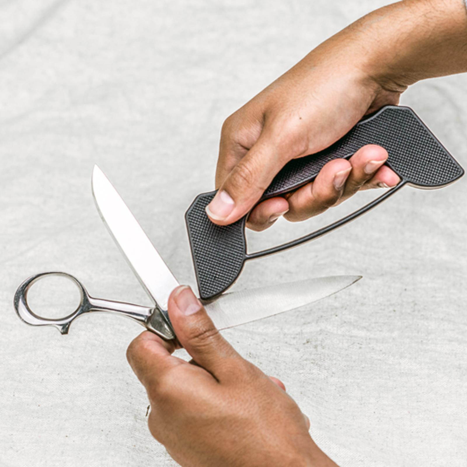 ASR Outdoor 2 in 1 Dual End Tungsten Carbide Knife and Scissor Sharpener