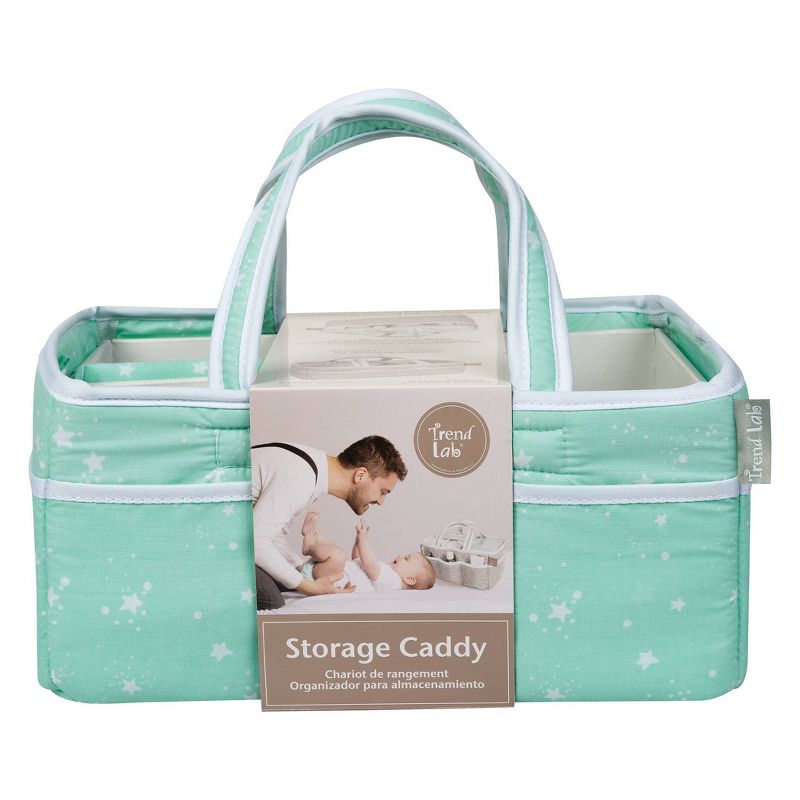 Beriwinkle Linen Diaper Caddy - Gray Sparkle