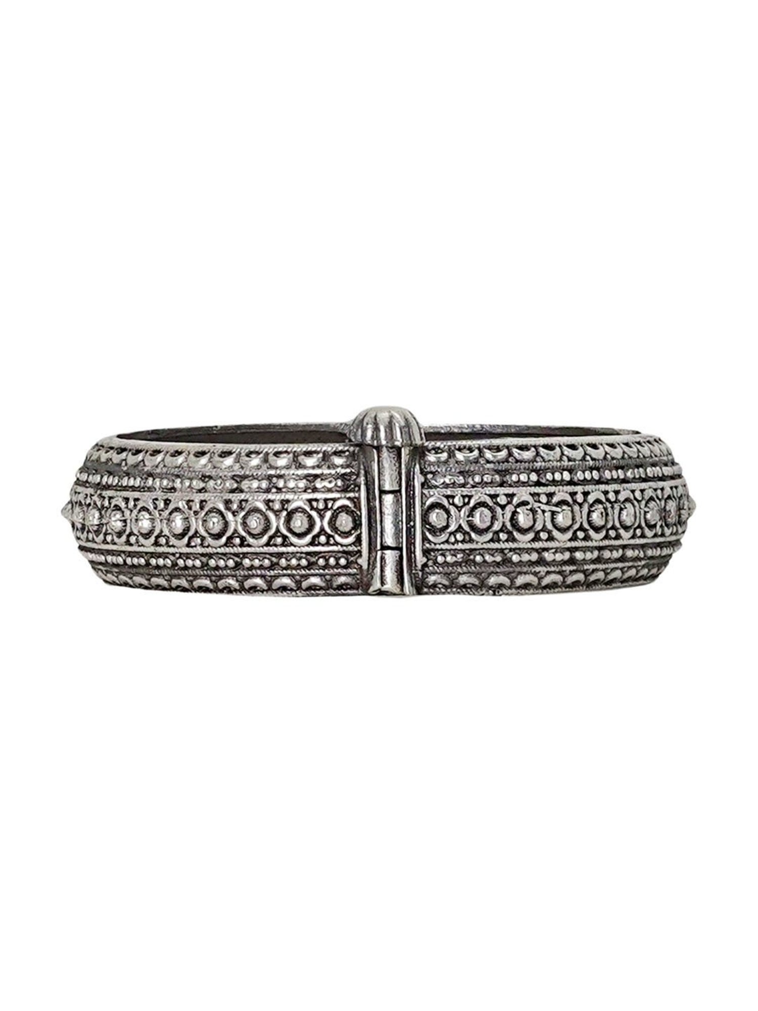 Bold by Priyaasi Trishul Rudraksh Silver-Plated Bracelet for Men