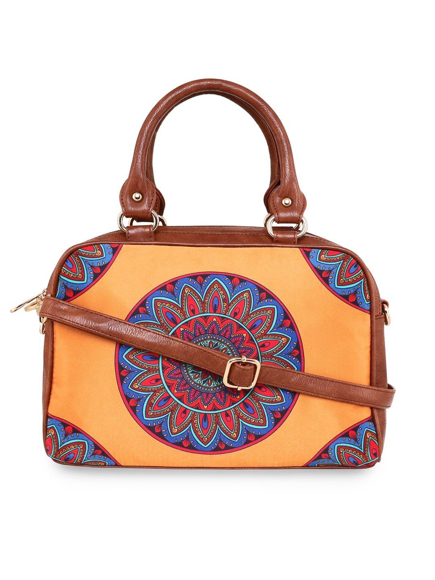 Sabhyata Multicolor Printed Medium Satchel Handbag