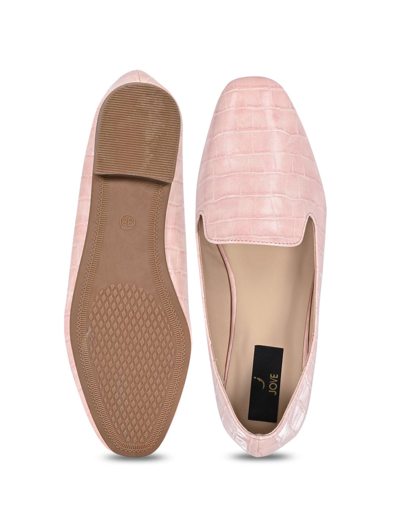 Jove Women's Pink Casual Loafers