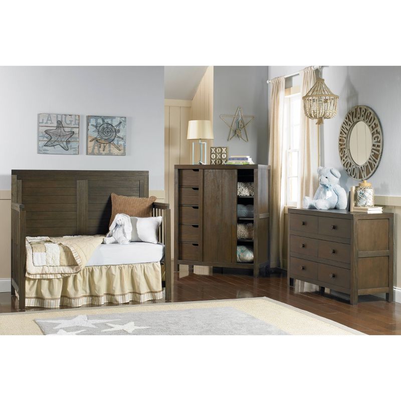 Ti Amo Castello 4-in-1 Standard Full-Sized Convertible Crib - Brown