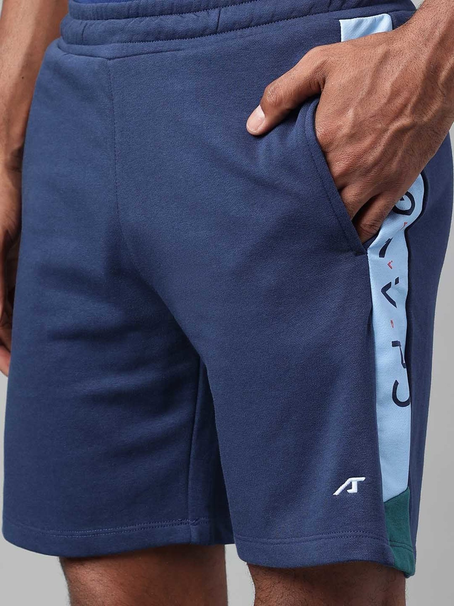 ALCIS Soft-Touch Navy Slim Fit Sports Shorts