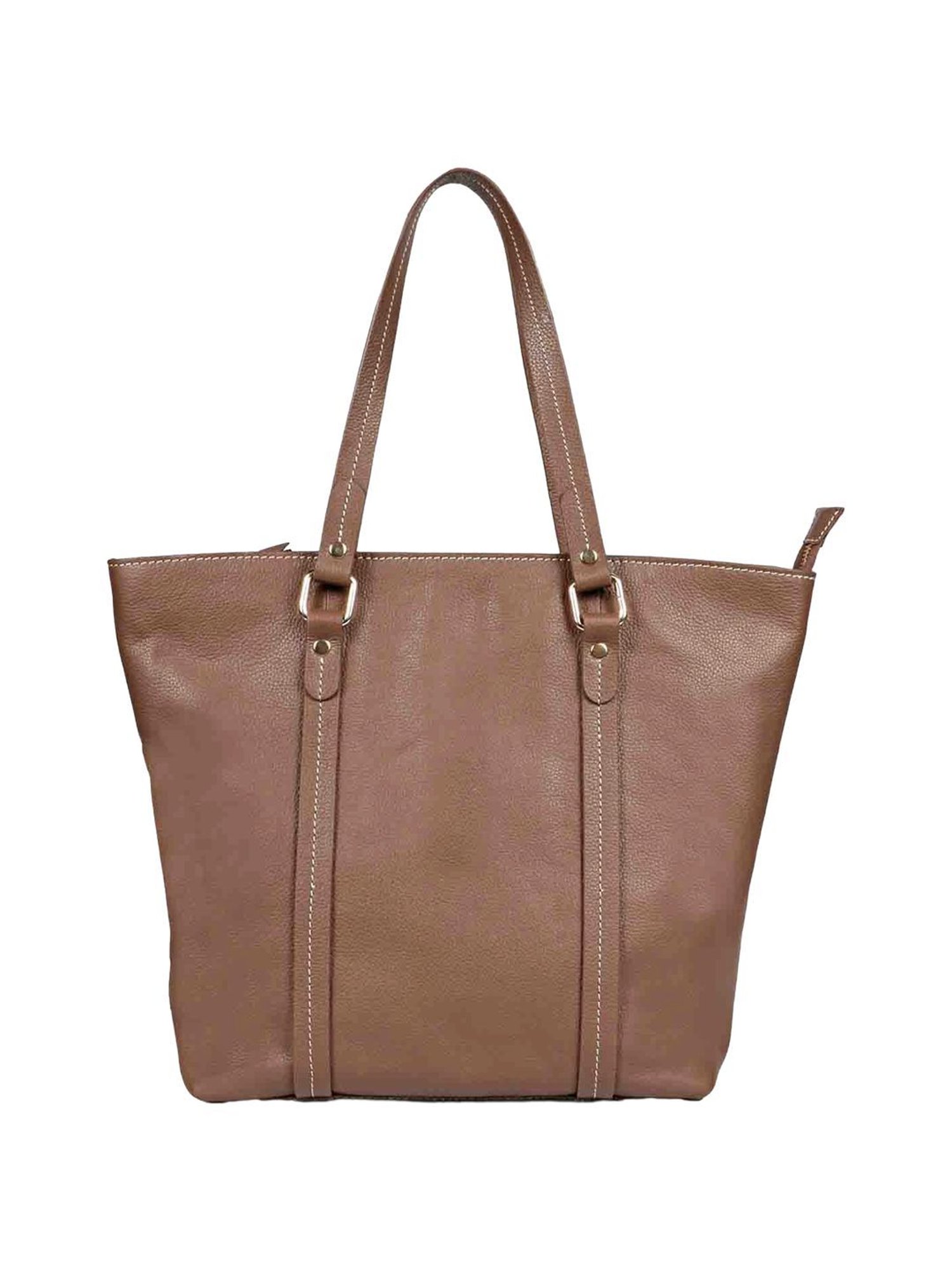 Saint G Brown Solid Medium Shoulder Handbag