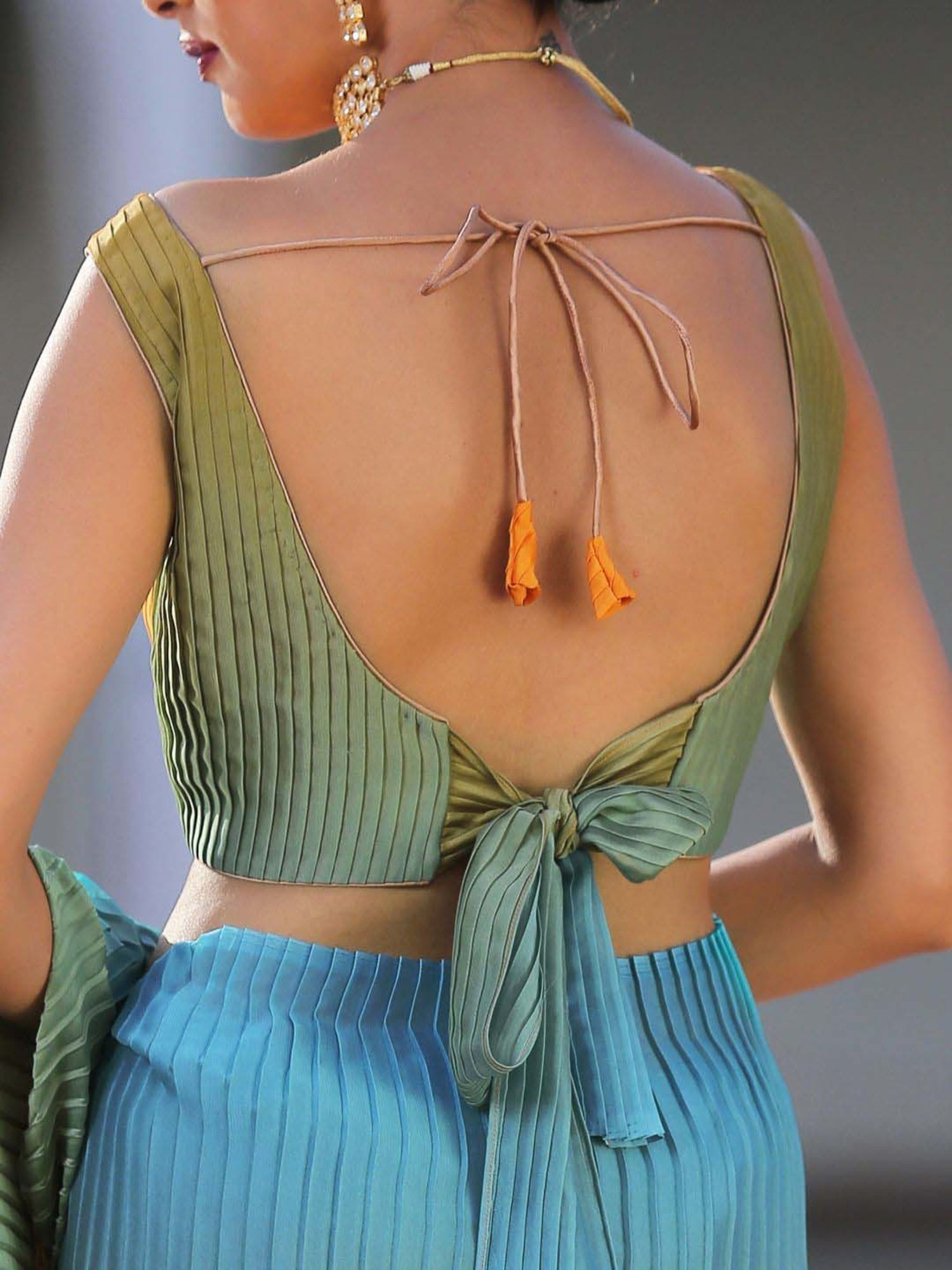 Salwar Studio Red Textured Blouse