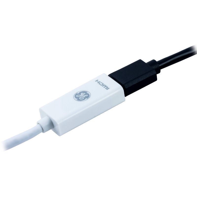 GE Mini DisplayPort to HDMI Adapter, Supports Full HD 1080P and 4K UltraHD - White