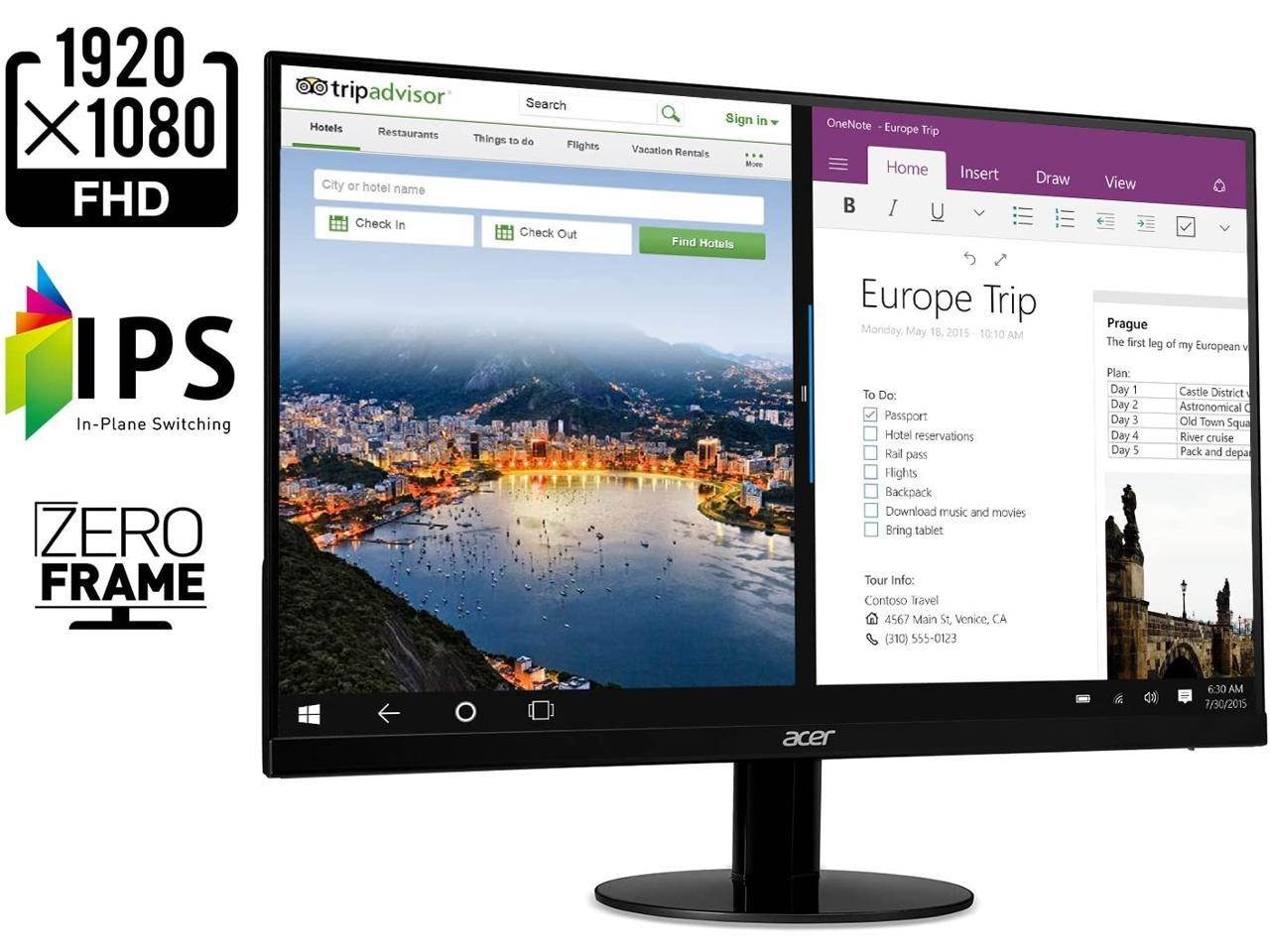 SB220Q bi 21.5 inches Full HD (1920 x 1080) IPS Ultra-Thin Zero Frame Monitor (HDMI & VGA port)