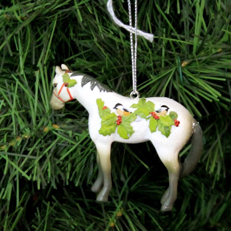 Trail Of Painted Ponies 2.25" Winter Feathers Ornament Christmas  -  Tree Ornaments
