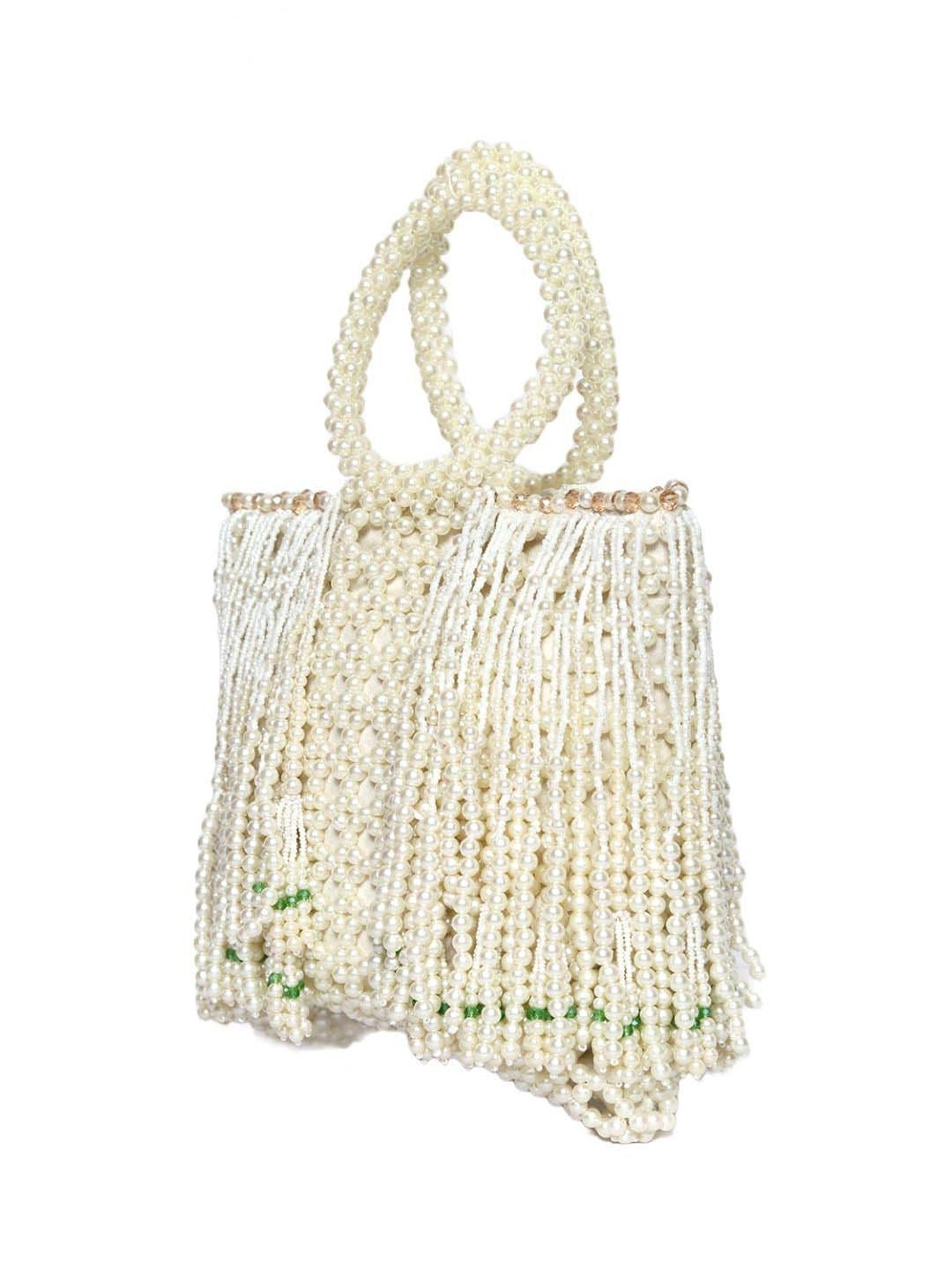 NR by Nidhi Rathi White Fabric Potli