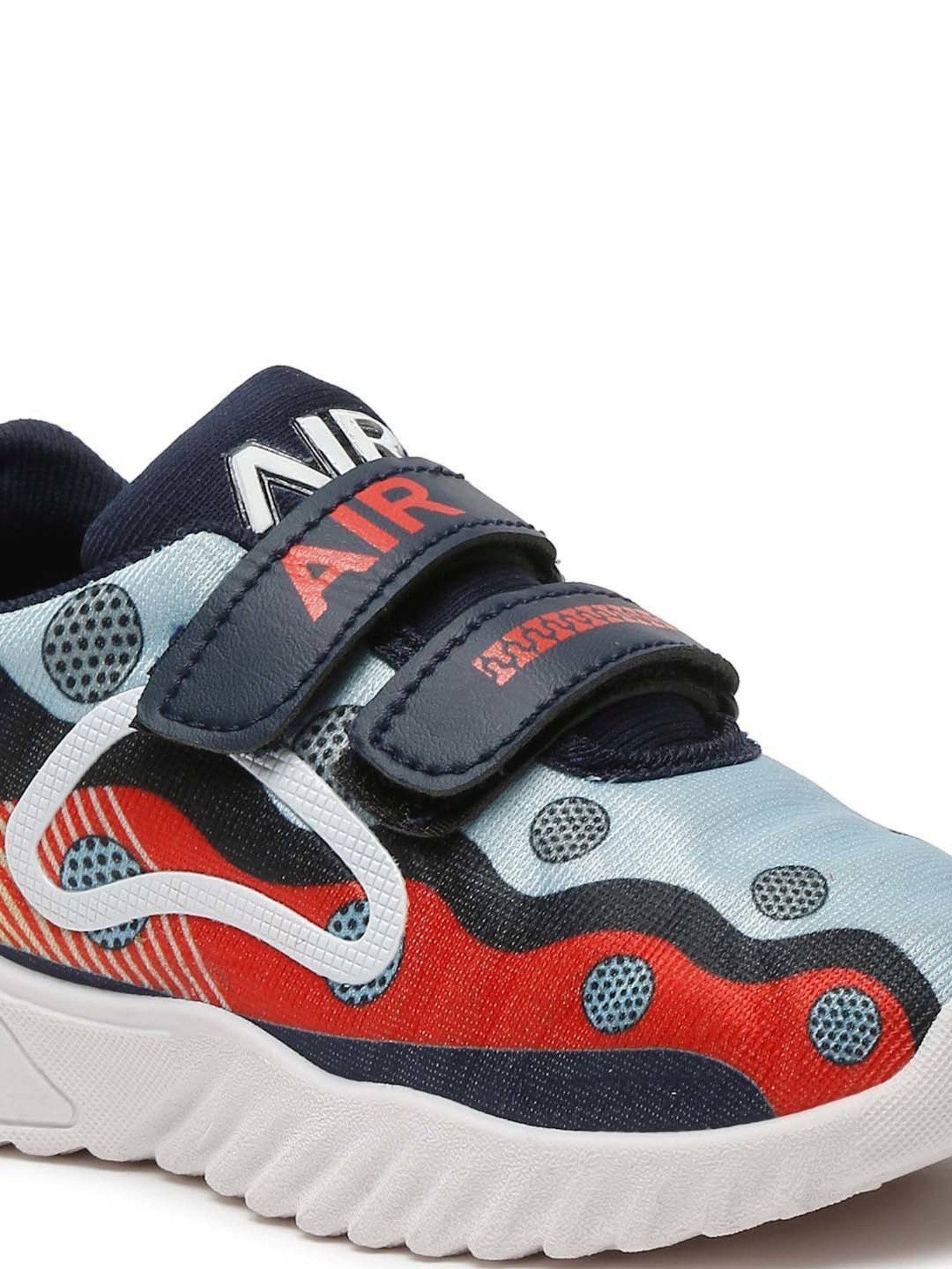 Tiny Bugs Kids White & Red Casual Sneakers