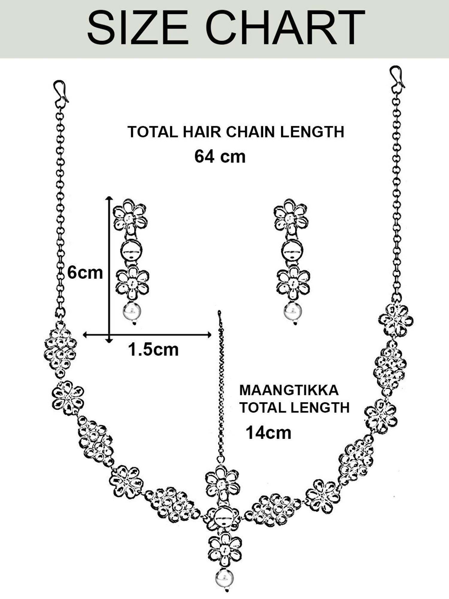 Oomph Gold Tone Kundan Earring & Matha Patti Set
