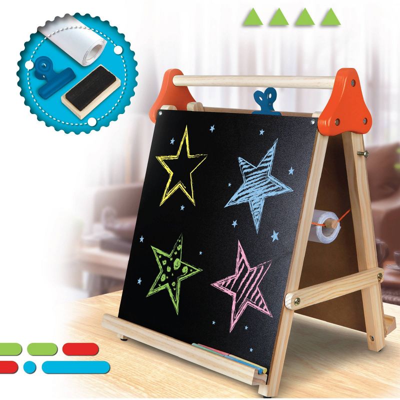 Discovery Kids Tabletop Dry Erase and Chalk Easel