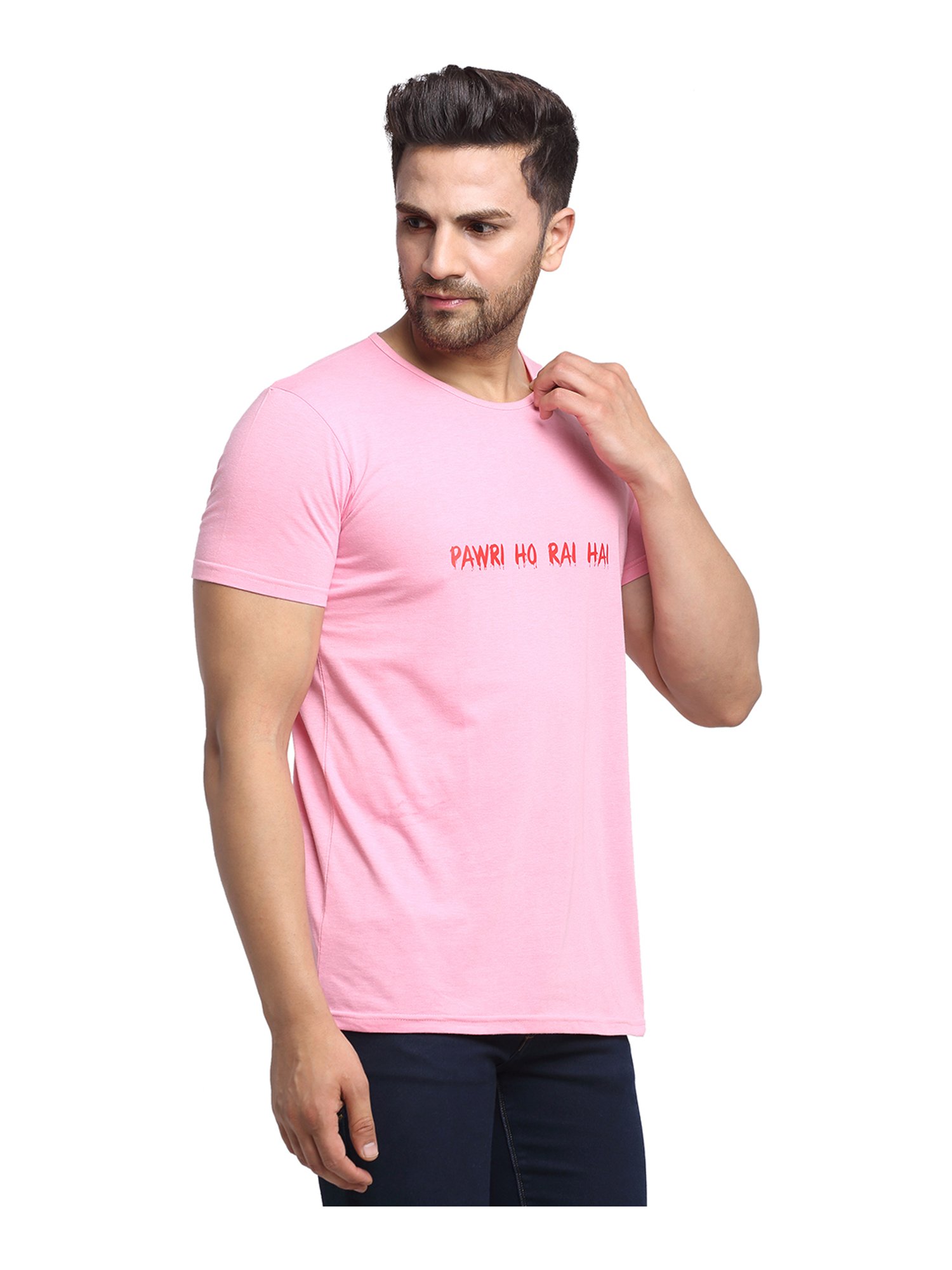 Vimal Jonney Pink & Black Printed T-Shirt - Pack of 2