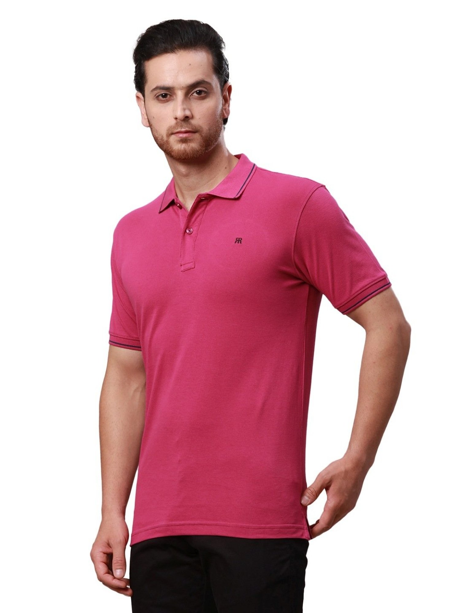 Raymond Red Pure Cotton Contemporary Fit Polo T-Shirt