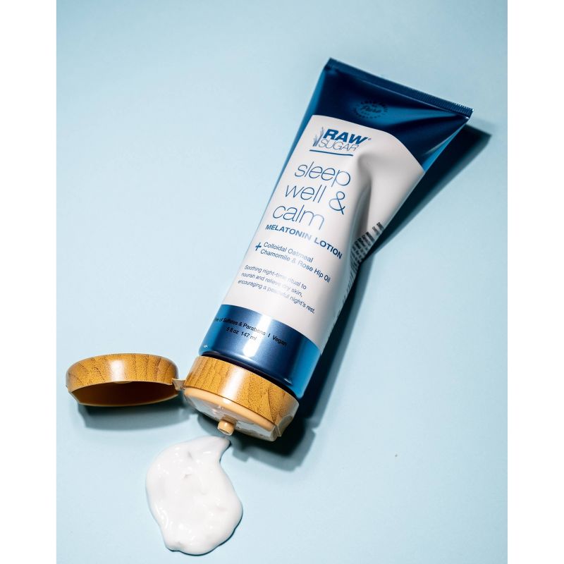 Raw Sugar Melatonin Wellness Lotion Sleep Well and Calm - 5 fl oz