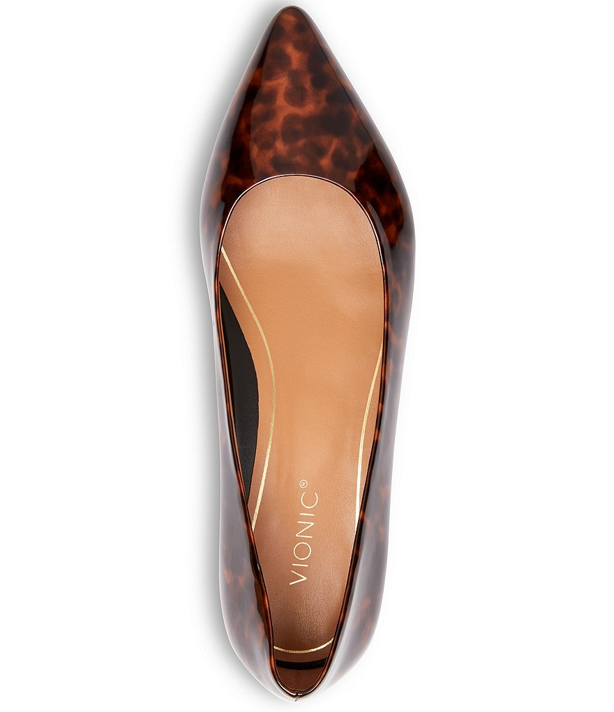 Vionic Lena Tortoise Patent Leather Ballet Flats