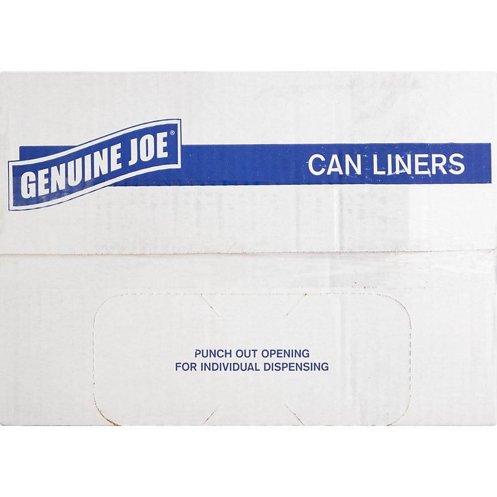 Genuine Joe Trash Can Liner 55-60 Gallon .8Mil 38"x58" 100/BX Clear 01014