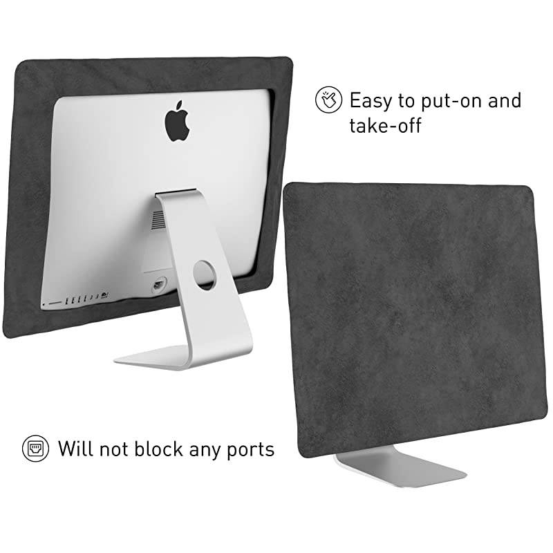 Compatible with iMac 27 inch Dust Cover Release 2020 2019 2017 Models A2115 A1862 A1419 A1312 Retina 5K 4K Computer Monitor Dust Covers Screen Protector, Gray