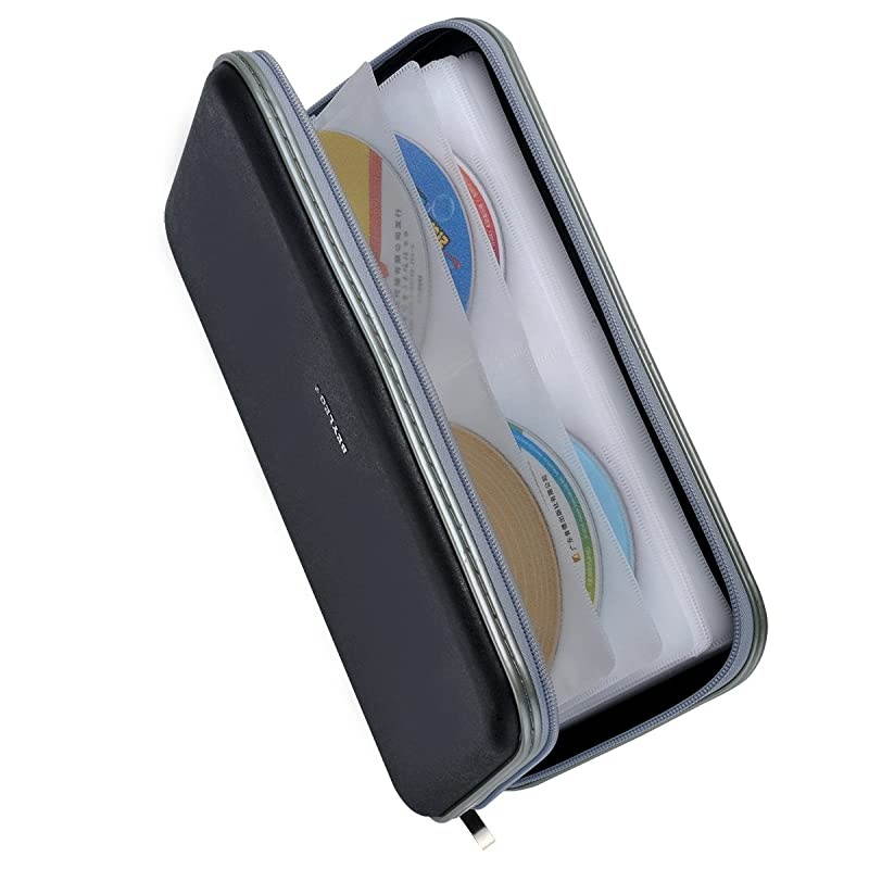 72 Capacity Heavy Duty CD DVD Bluray Media Case Storage Holder Organizer Wallet Peachblow
