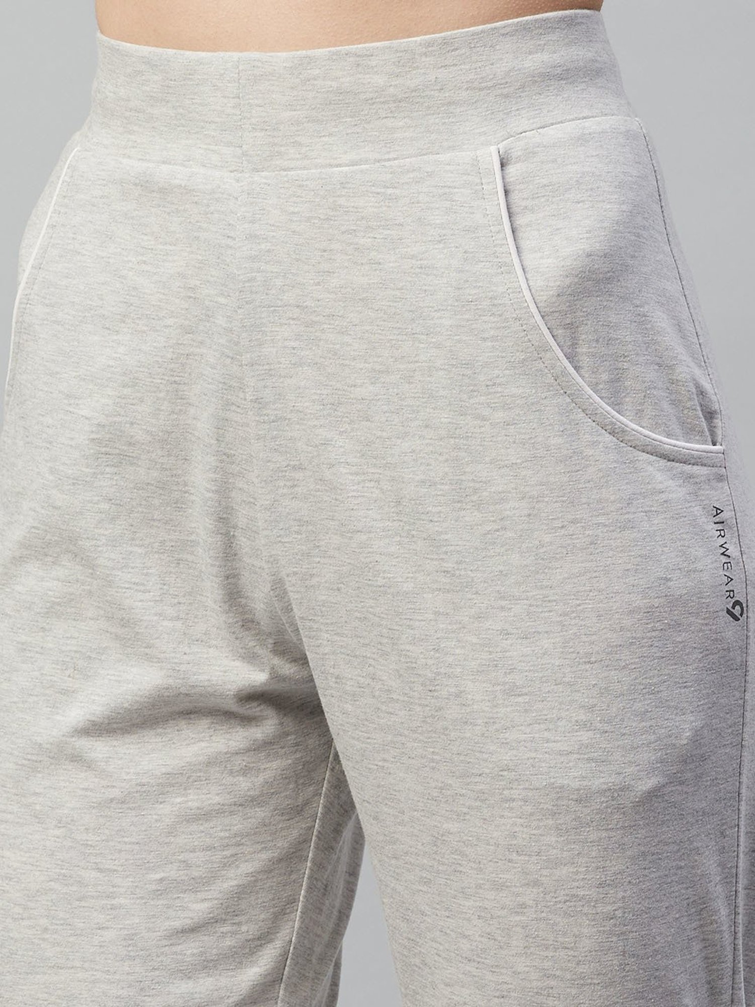 C9 Airwear Light Grey Cotton Graphic Print Joggers