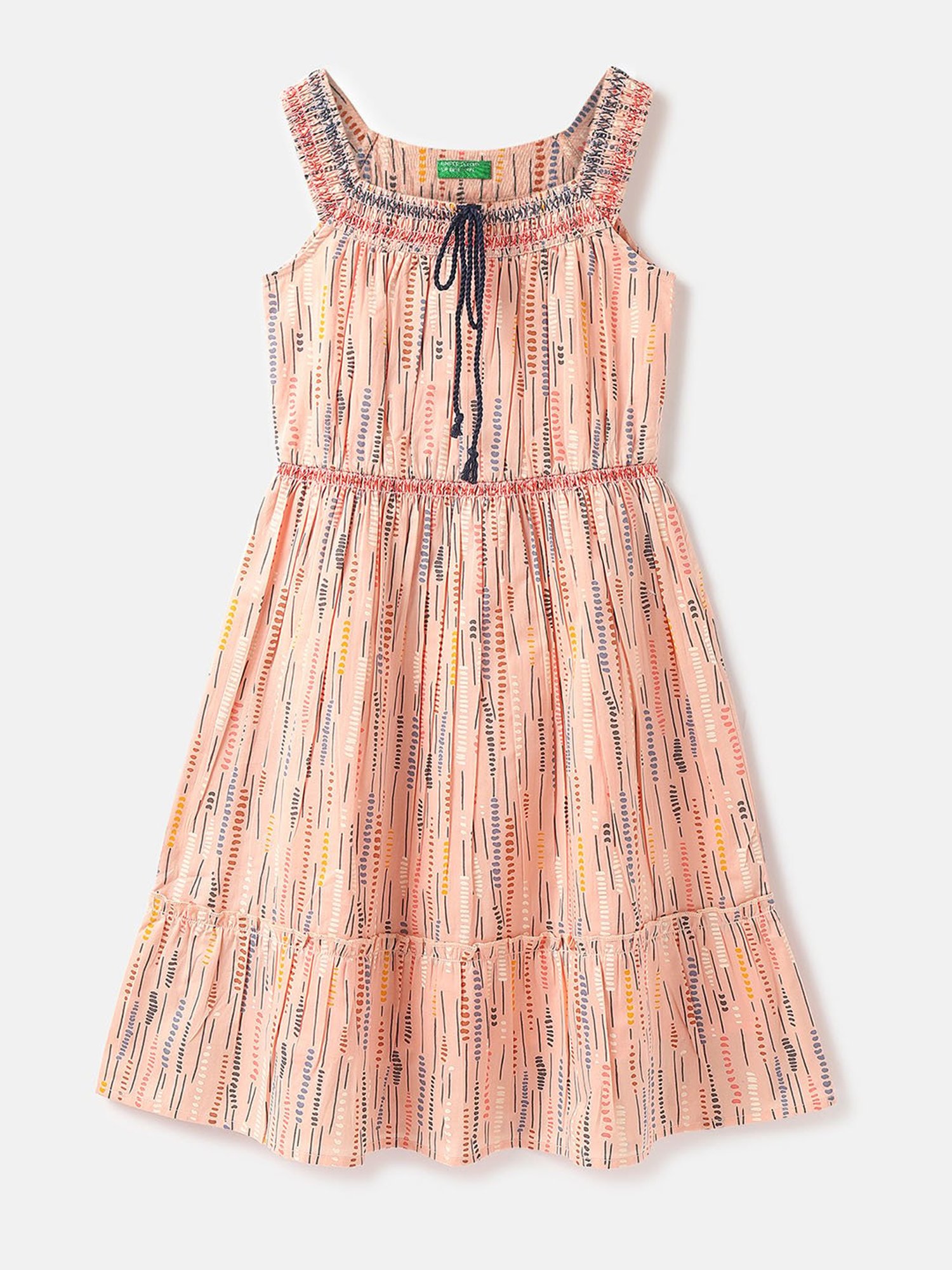 United Colors of Benetton Kids Peach Printed Dress